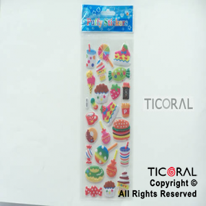 STICKER FAST FOOD AFELPADO BRILLO (25X9CM)HS5645-3)x 12